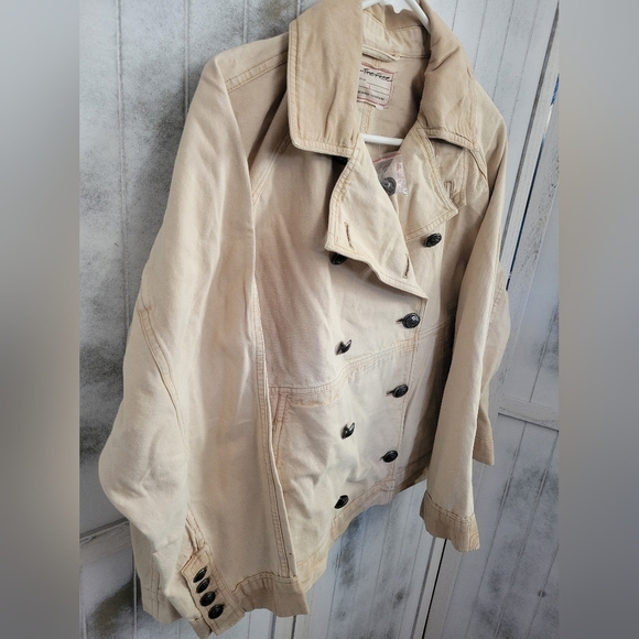 NWOT Free PEOPLE Viva Surplus Jacket Oatmeal Small - Picture 4 of 7